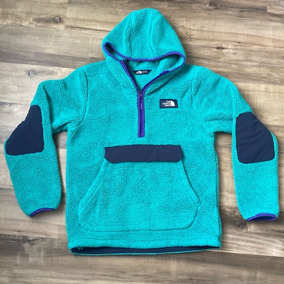 [The North Face] Sherpa Hoodie Kangaroo Pocket Sweartshirt Small - Picture 3 of 11
